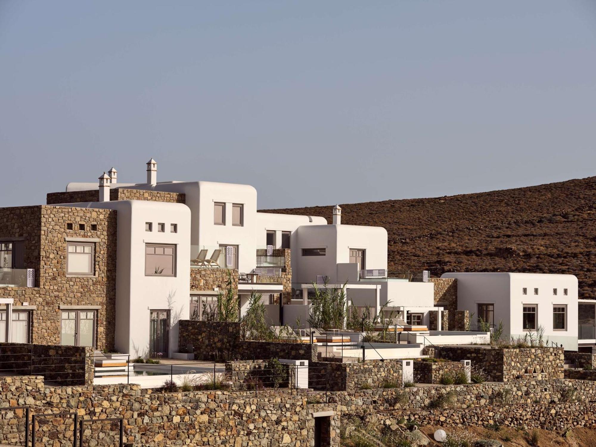 ホテル Semeli Coast Mykonos Curio Collection By Hilton Merchia Beach エクステリア 写真