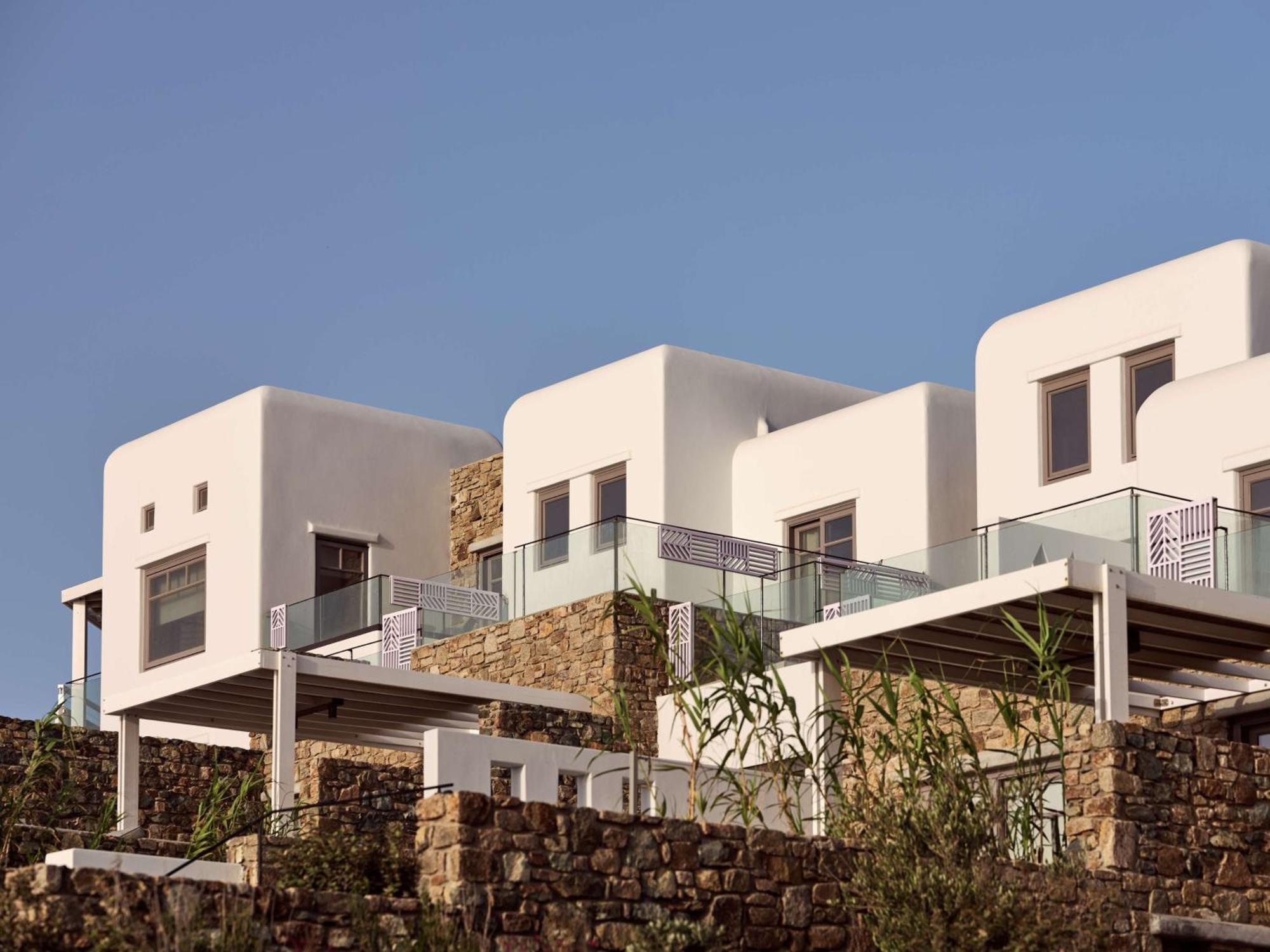 ホテル Semeli Coast Mykonos Curio Collection By Hilton Merchia Beach エクステリア 写真