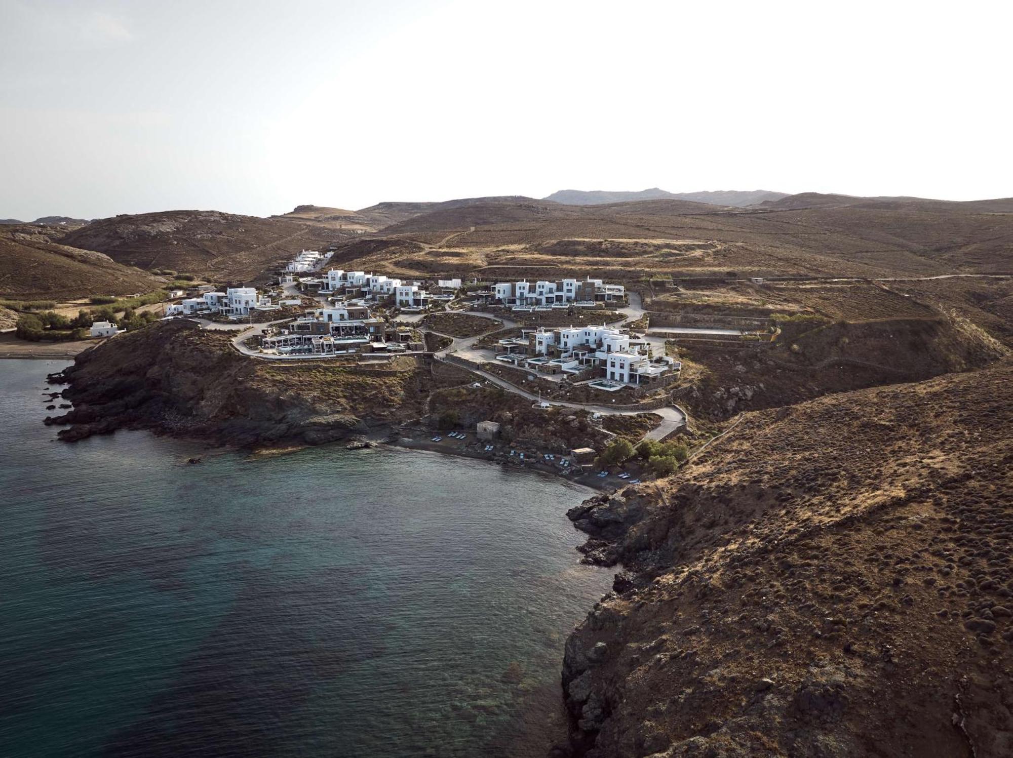 ホテル Semeli Coast Mykonos Curio Collection By Hilton Merchia Beach エクステリア 写真