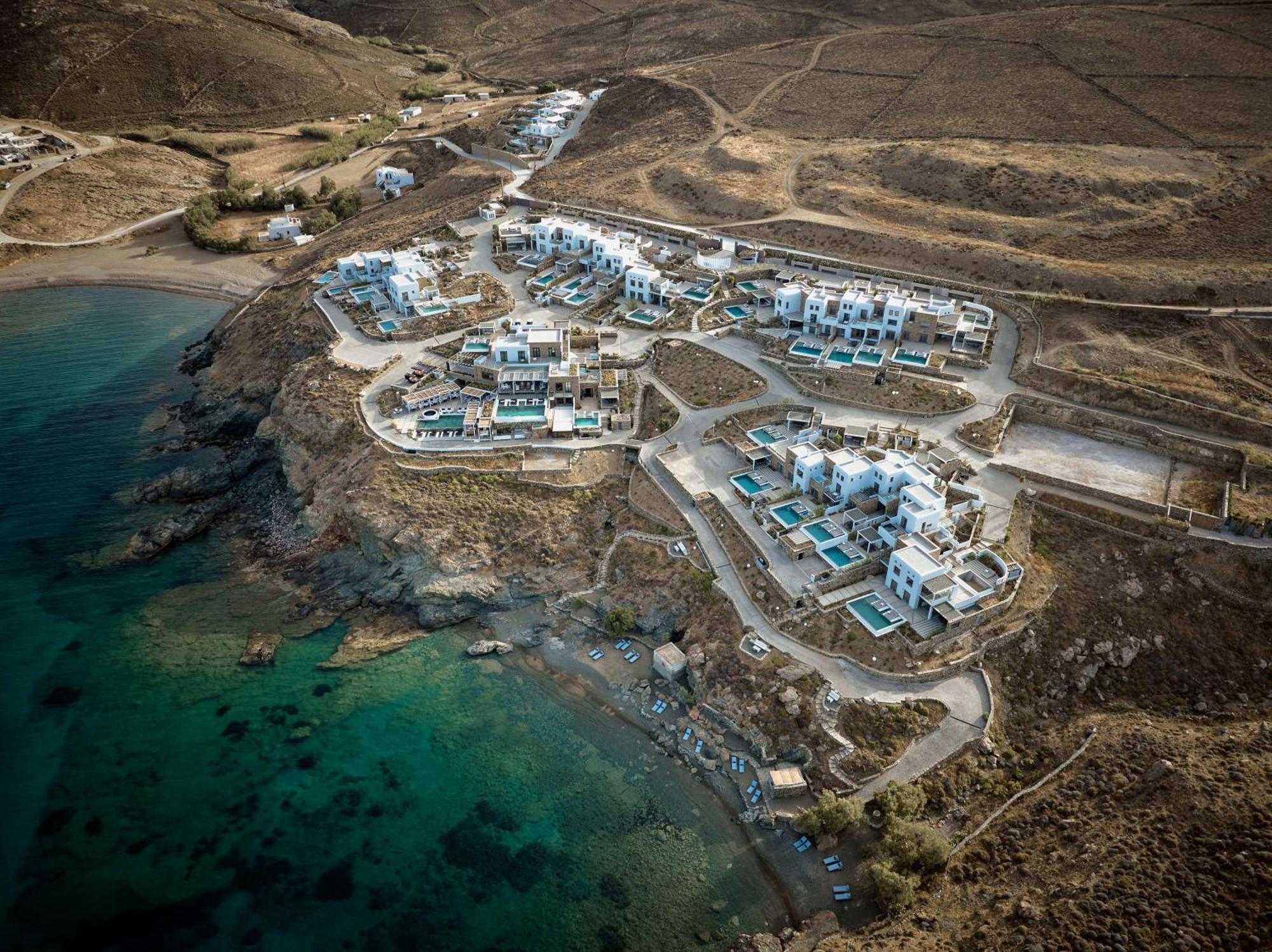 ホテル Semeli Coast Mykonos Curio Collection By Hilton Merchia Beach エクステリア 写真
