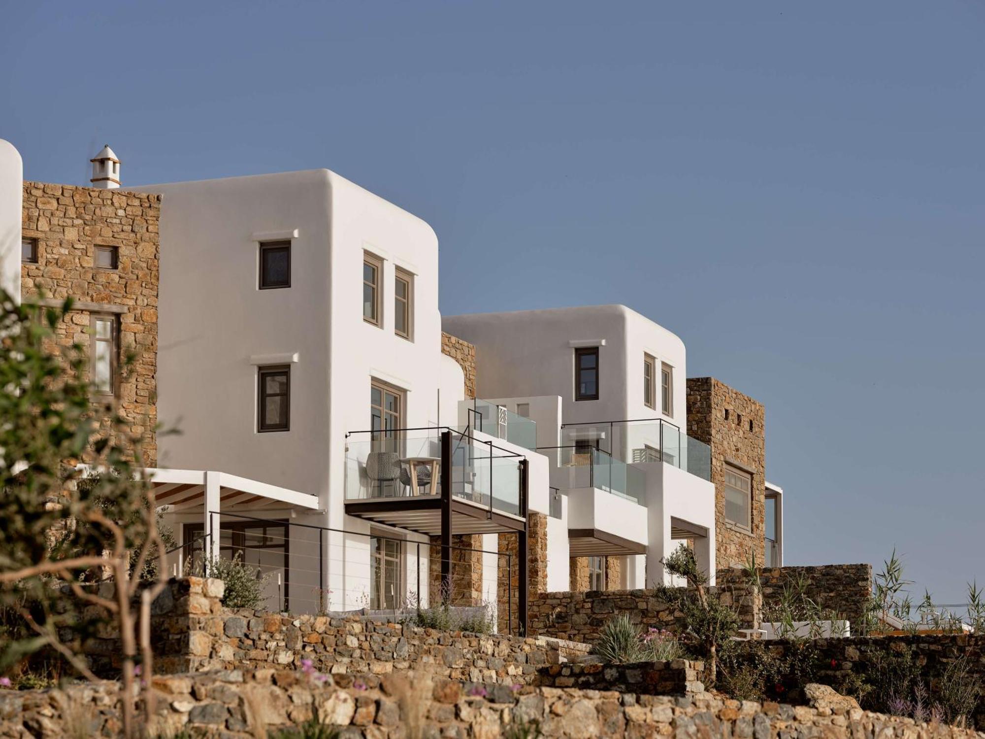 ホテル Semeli Coast Mykonos Curio Collection By Hilton Merchia Beach エクステリア 写真