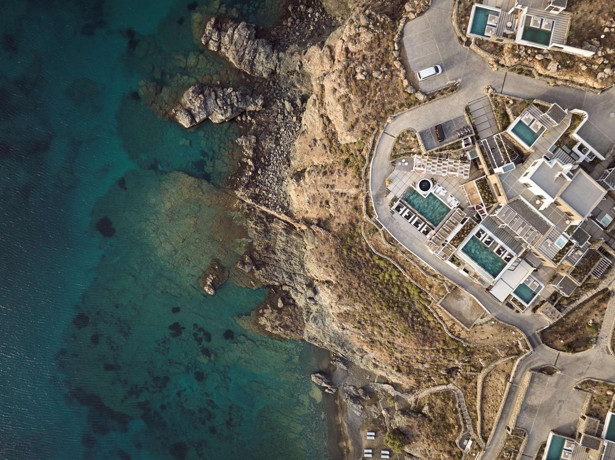 ホテル Semeli Coast Mykonos Curio Collection By Hilton Merchia Beach エクステリア 写真