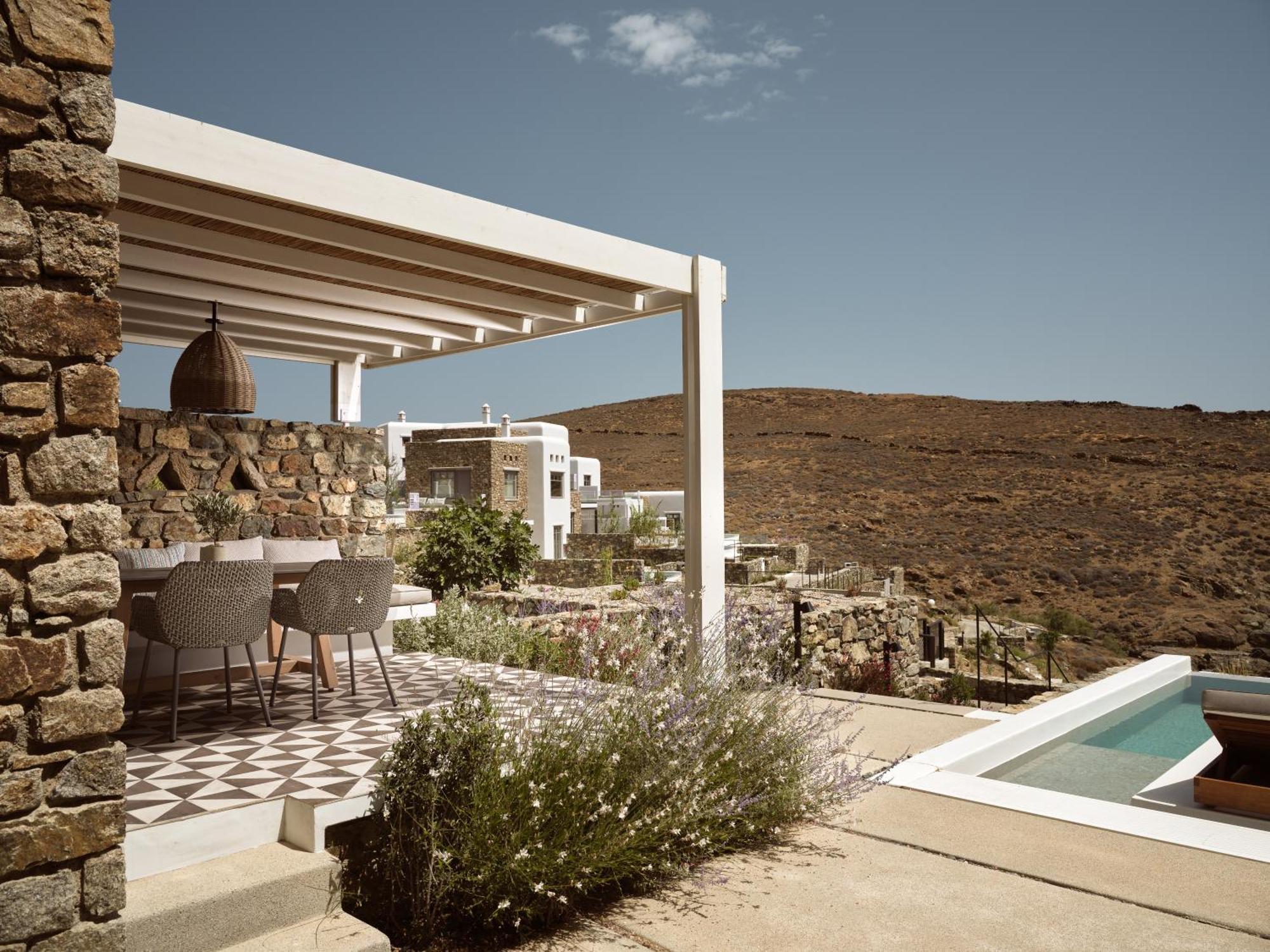 ホテル Semeli Coast Mykonos Curio Collection By Hilton Merchia Beach エクステリア 写真