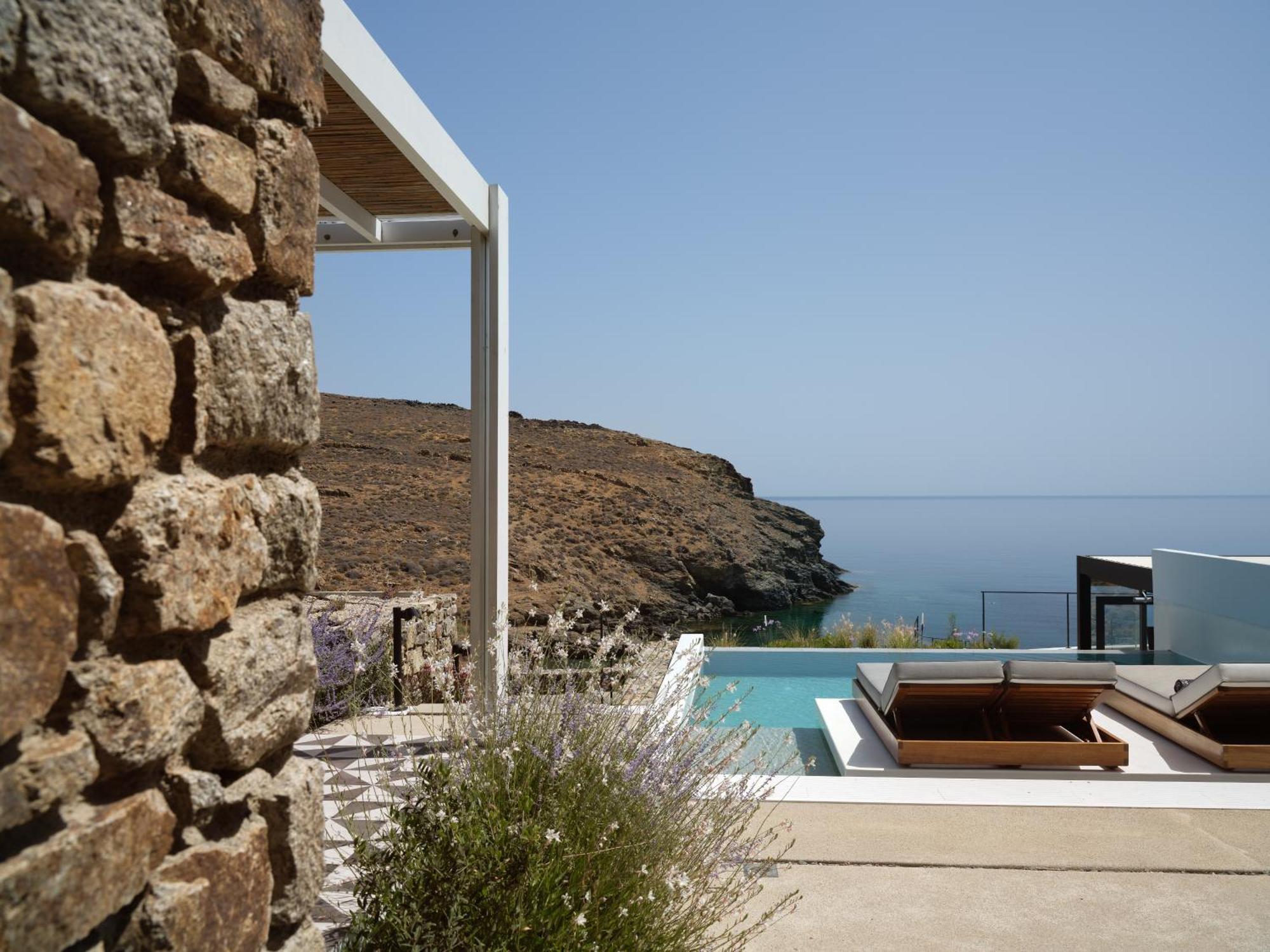 ホテル Semeli Coast Mykonos Curio Collection By Hilton Merchia Beach エクステリア 写真