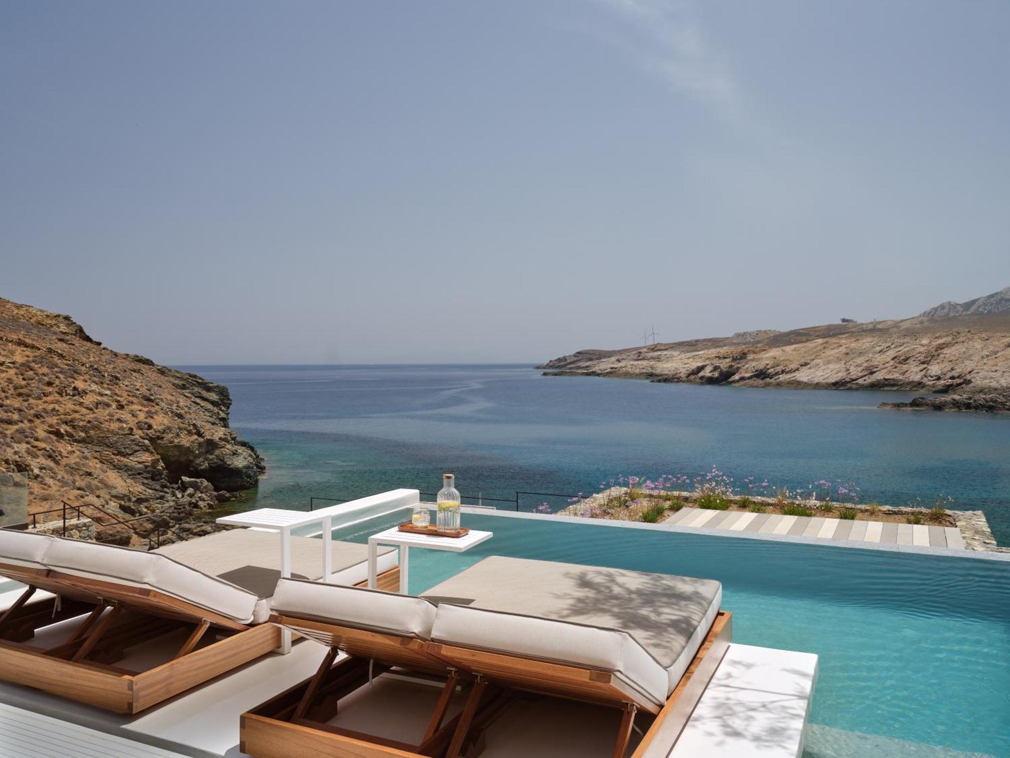 ホテル Semeli Coast Mykonos Curio Collection By Hilton Merchia Beach エクステリア 写真