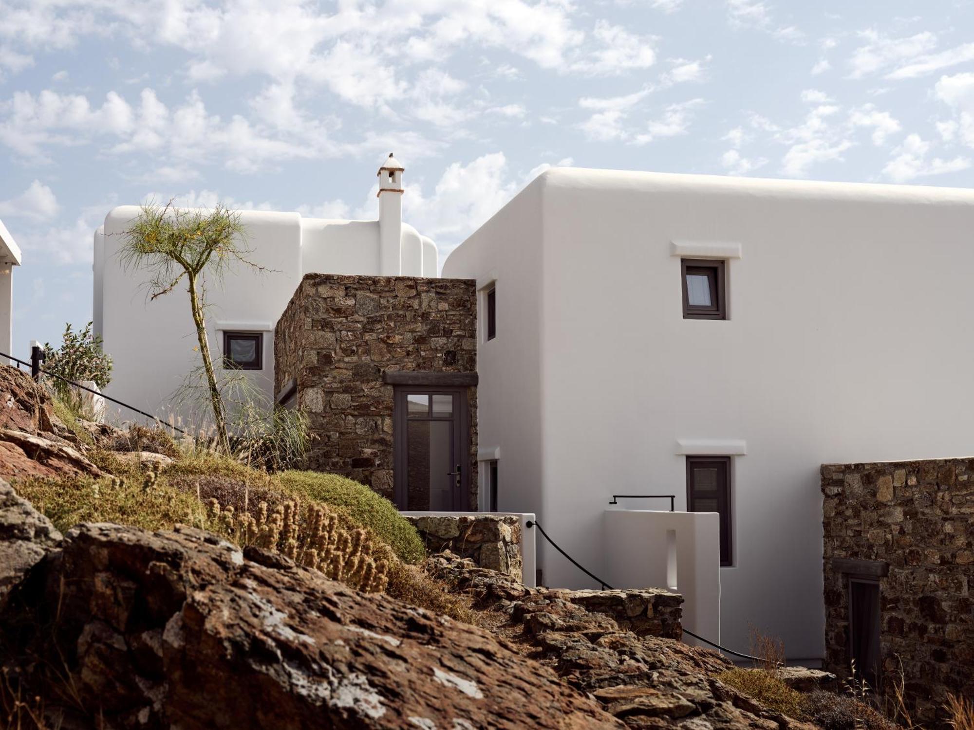 ホテル Semeli Coast Mykonos Curio Collection By Hilton Merchia Beach エクステリア 写真