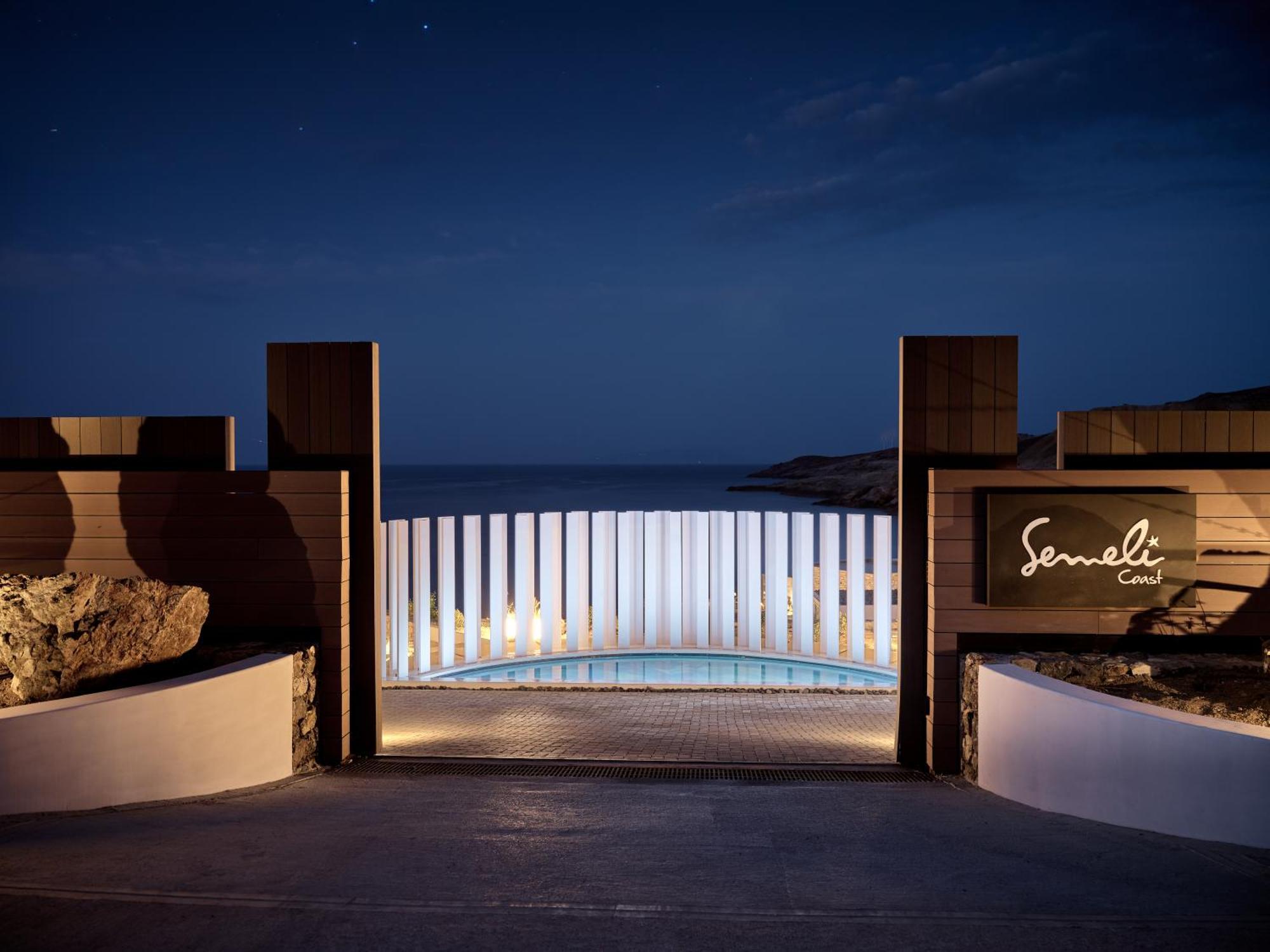 ホテル Semeli Coast Mykonos Curio Collection By Hilton Merchia Beach エクステリア 写真