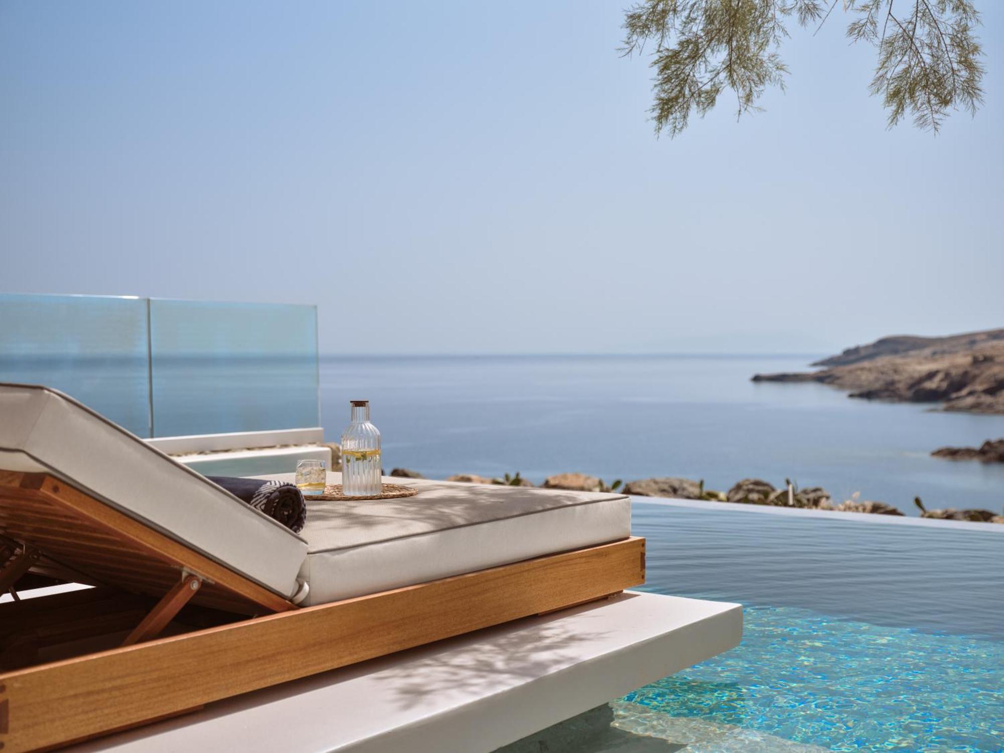 ホテル Semeli Coast Mykonos Curio Collection By Hilton Merchia Beach エクステリア 写真