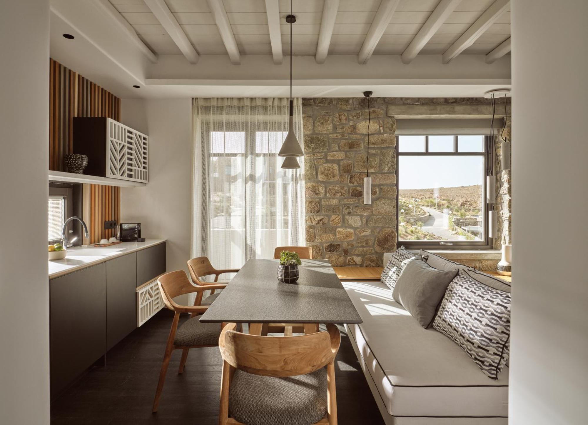 ホテル Semeli Coast Mykonos Curio Collection By Hilton Merchia Beach エクステリア 写真